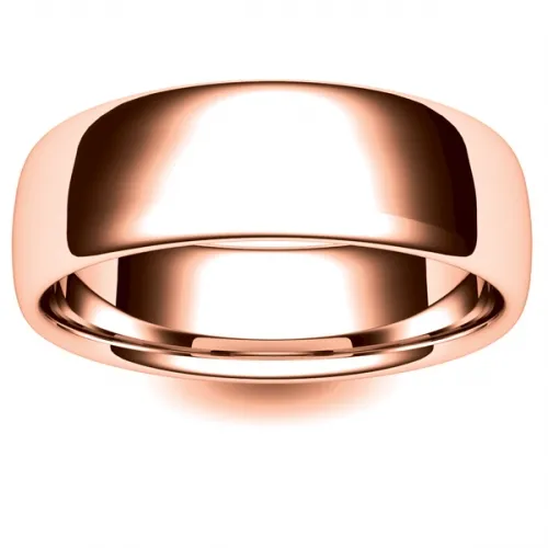 Soft Court Medium - 7mm (SCSM7R) Rose Gold Wedding Ring